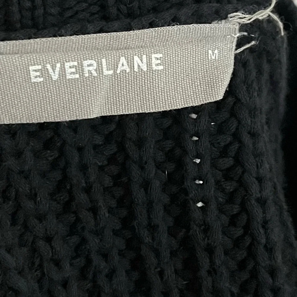 Everlane • Solid Black Knit Crew Neck Sweater - Picture 5 of 6